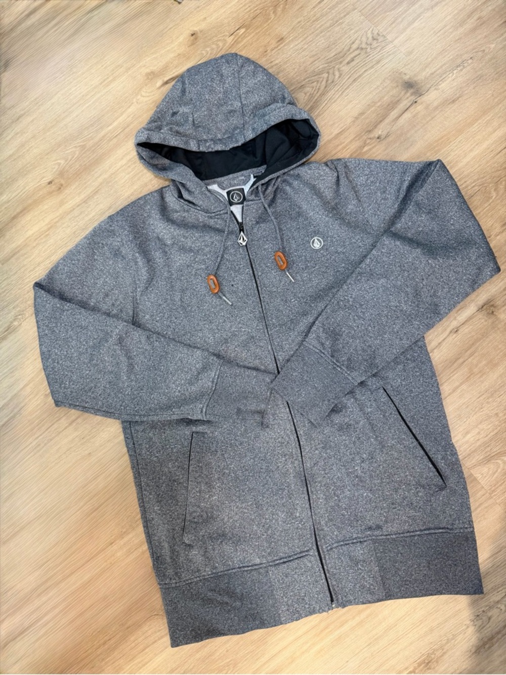 Volcom Heather Gray Full-Zip Hoodie
